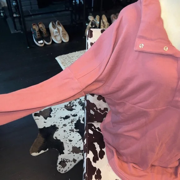 PINK Victoria's Secret Pink Las Vegas Quarter Button Up Sweatshirt - Picture 7 of 11